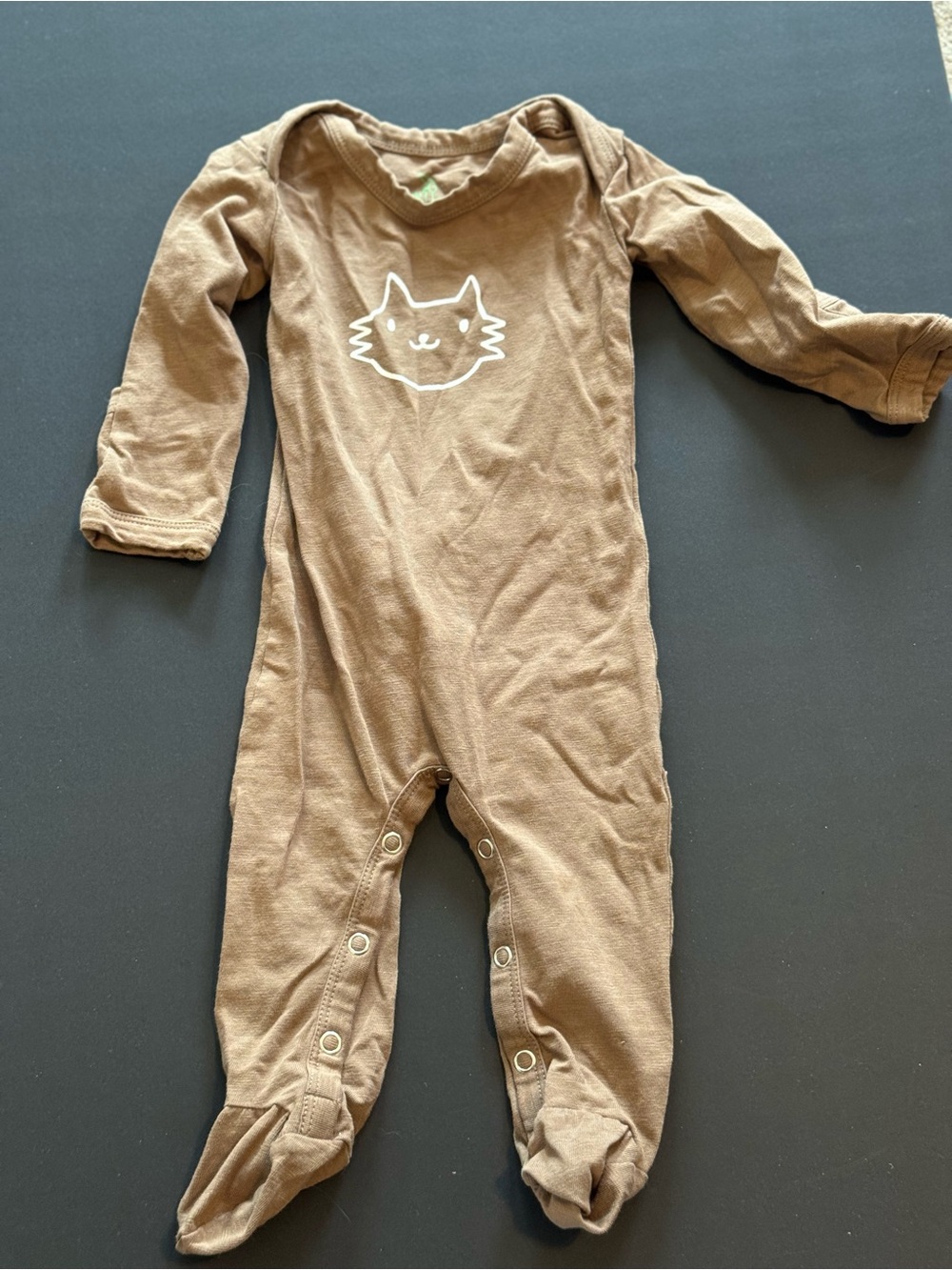 kate quinn Brown Footed One-Piece with White Cat Face